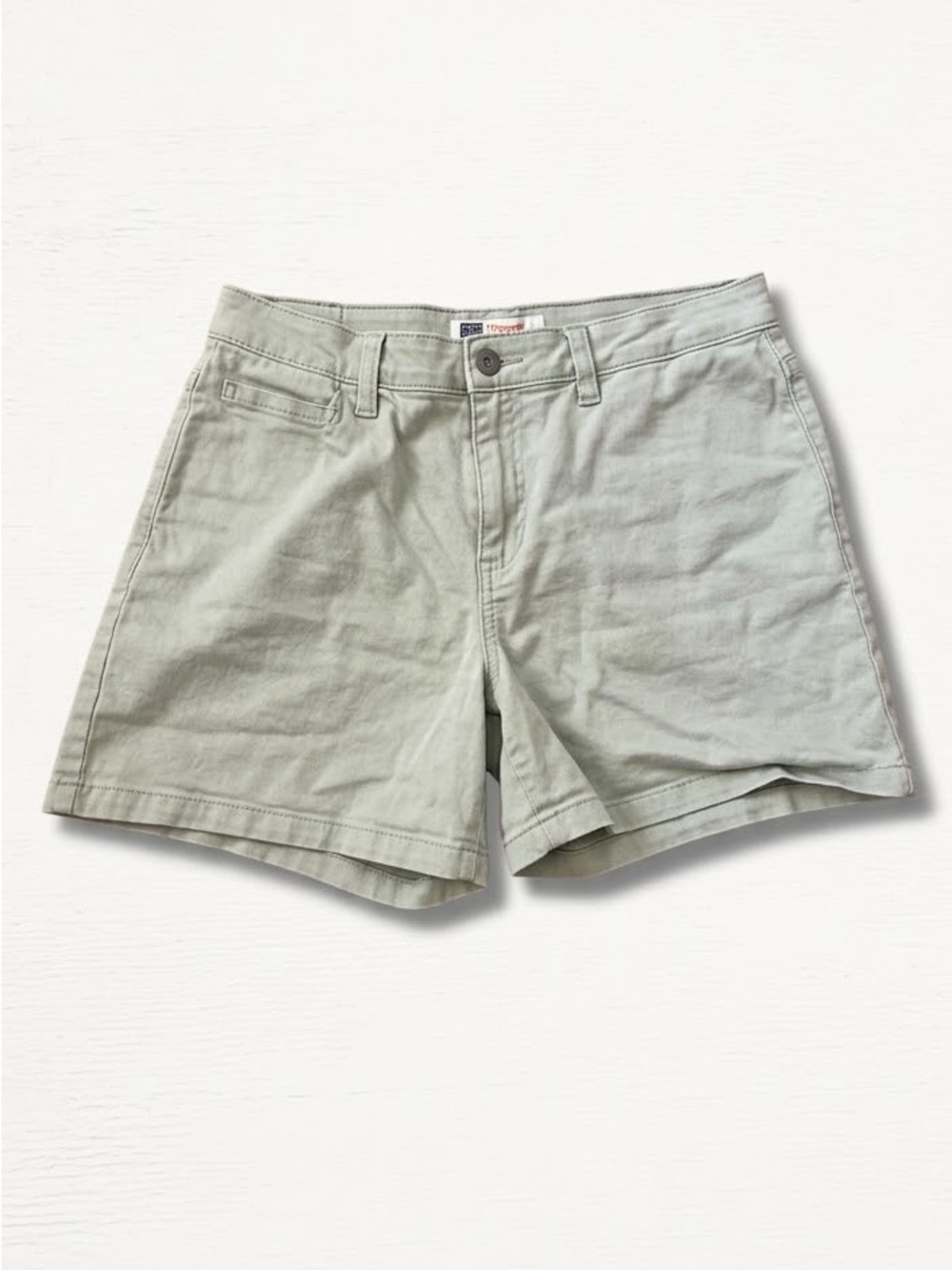 Faded Glory Women’s Stretch Denim Shorts Sage Light Green Size 4